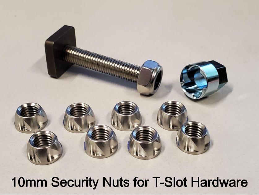 SECURITY NUTS, 10MM