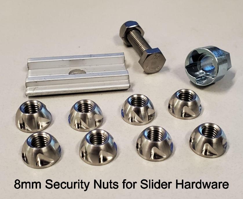 SECURITY NUTS, 8MM