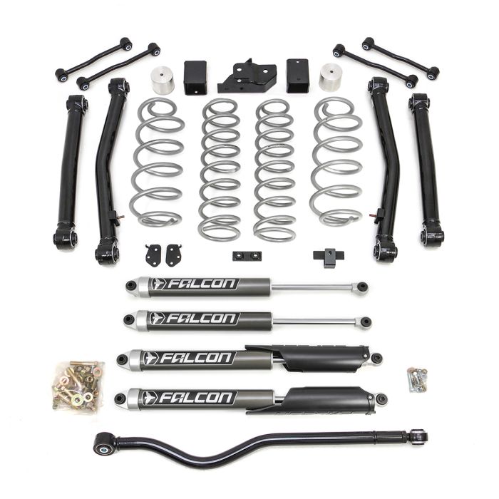 Terrain Flex 4-Arm Kit With Falcon 2.1 Monotube Shocks 2018-2023 Jeep Wrangler JL / JLU