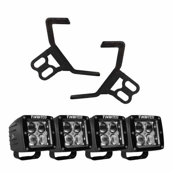 Polaris RZR Dual Pod A-Pillar Brackets - Hyper Pod Package